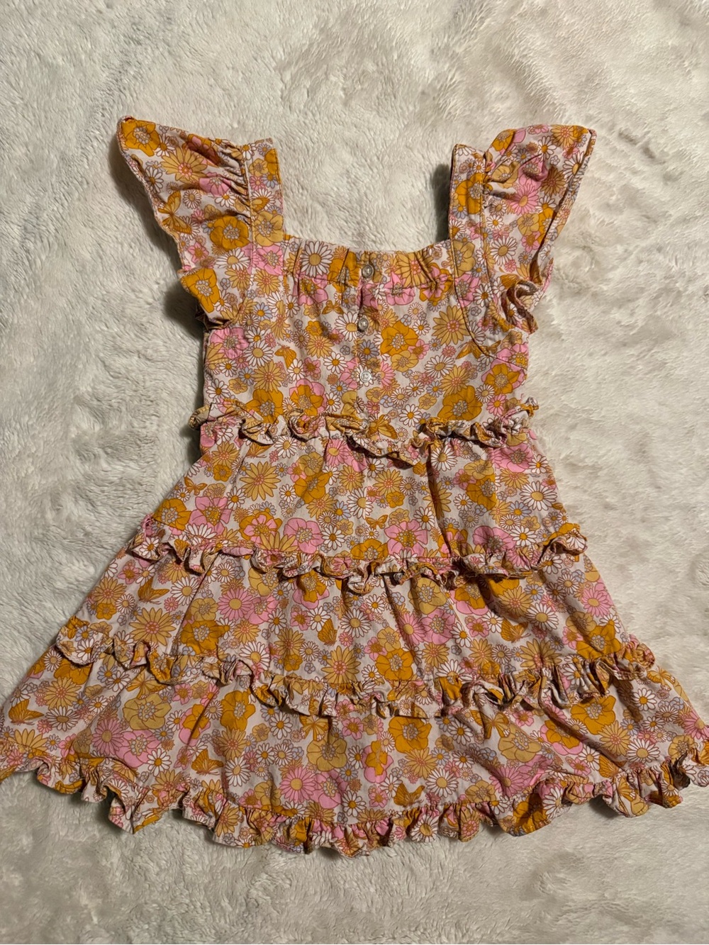 Girls Ruffle Floral Dress - Jessica Simpson